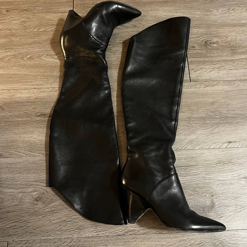 Black Leather Women's Boots